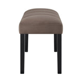 Vega Black/Brown Bench by Crown Mark at Eve Furniture