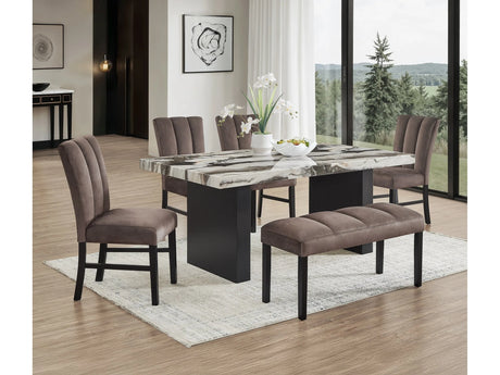 Vega Black/Brown Bench by Crown Mark at Eve Furniture