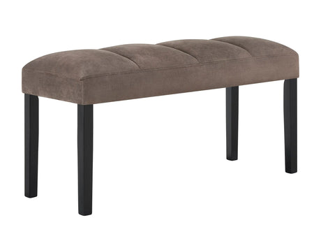 Vega Black/Brown Bench by Crown Mark at Eve Furniture