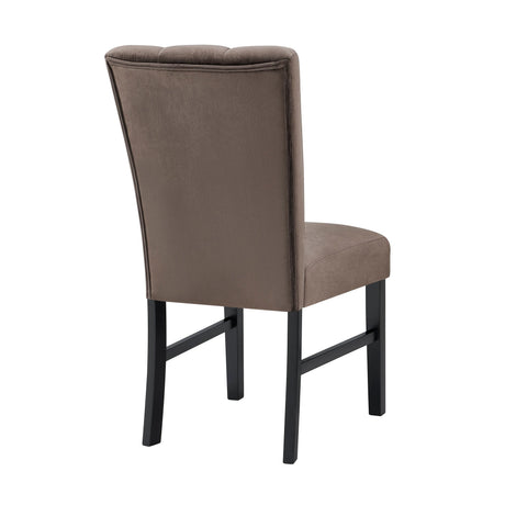 Vega Black/Brown Faux Marble Dining Set by Crown Mark at Eve Furniture