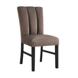 Vega Black/Brown Side Chair (Set of 2) by Crown Mark at Eve Furniture