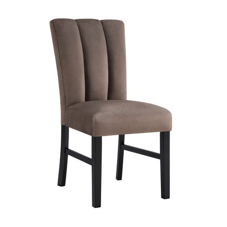 Vega Black/Brown Side Chair (Set of 2) by Crown Mark at Eve Furniture