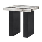 Vega Brown/Black Faux Marble 3-Piece Cocktail Set by Crown Mark at Eve Furniture