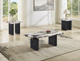 Vega Brown/Black Faux Marble 3-Piece Cocktail Set by Crown Mark at Eve Furniture