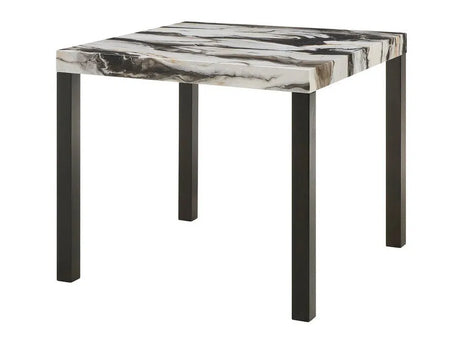 Vega Beige/Black Faux Marble Counter Height Set by Crown Mark at Eve Furniture