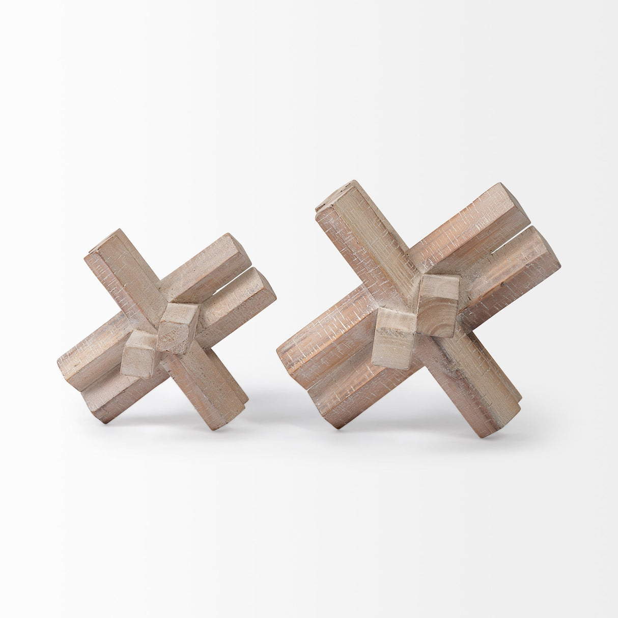 Vega II (Large) 7L x 7W Natural Wood Jack Object by Mercana at Eve Furniture