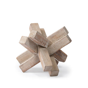 Vega II (Large) 7L x 7W Natural Wood Jack Object by Mercana at Eve Furniture