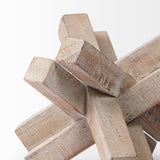 Vega II (Large) Natural Wood Jack Object by Mercana at Eve Furniture