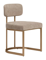 Velar Beige & Bronze Dining Chair (Set of 2) by Zuomod at Eve Furniture