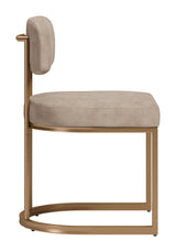 Velar Beige & Bronze Dining Chair (Set of 2) by Zuomod at Eve Furniture