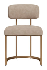 Velar Beige & Bronze Dining Chair (Set of 2) by Zuomod at Eve Furniture