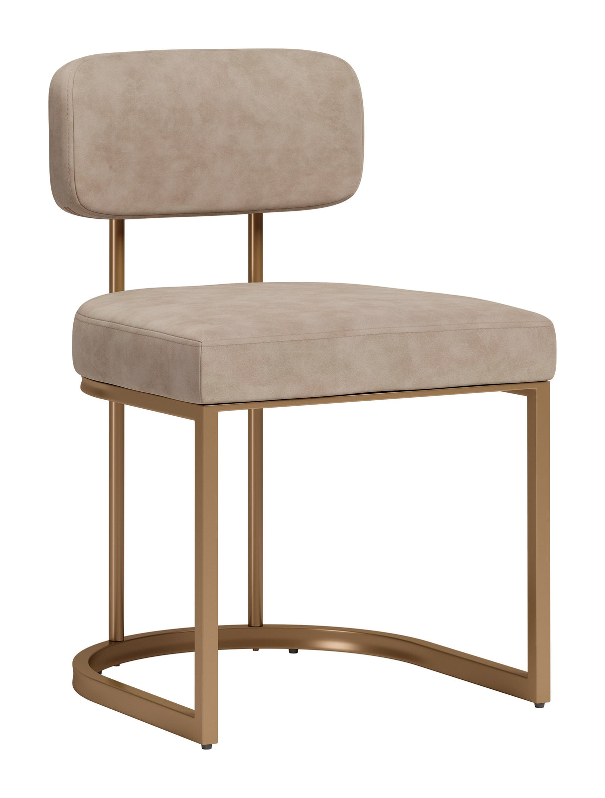 Velar Beige & Bronze Dining Chair (Set of 2) by Zuomod at Eve Furniture
