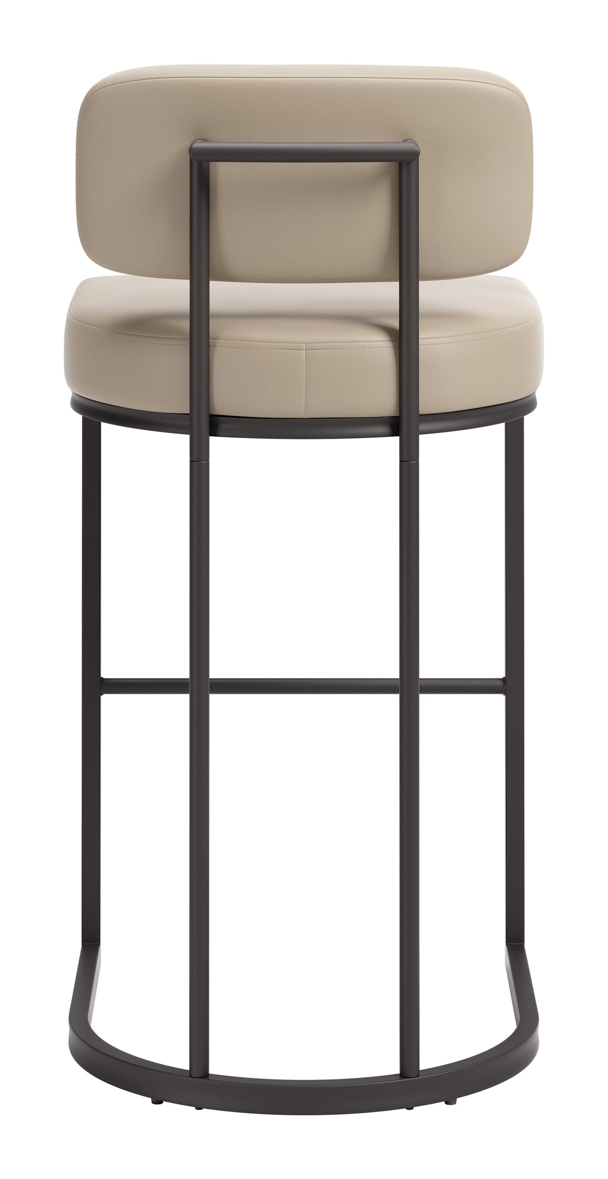 Velar Beige & Gray Barstool (Set of 2) by Zuomod at Eve Furniture