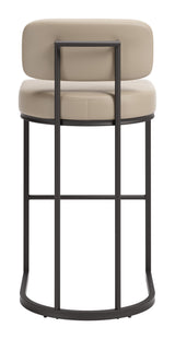 Velar Beige & Gray Barstool (Set of 2) by Zuomod at Eve Furniture