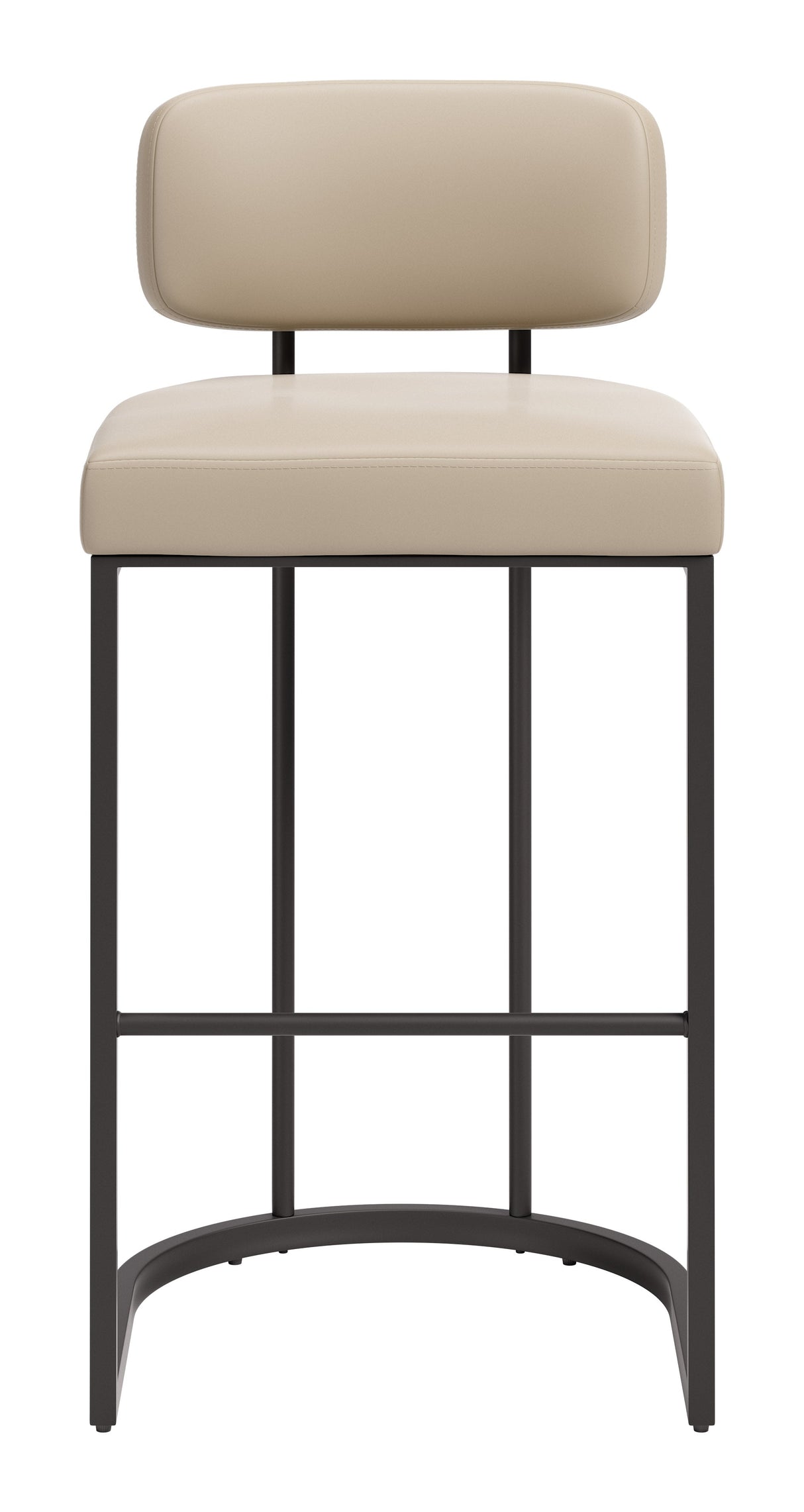 Velar Beige & Gray Barstool (Set of 2) by Zuomod at Eve Furniture
