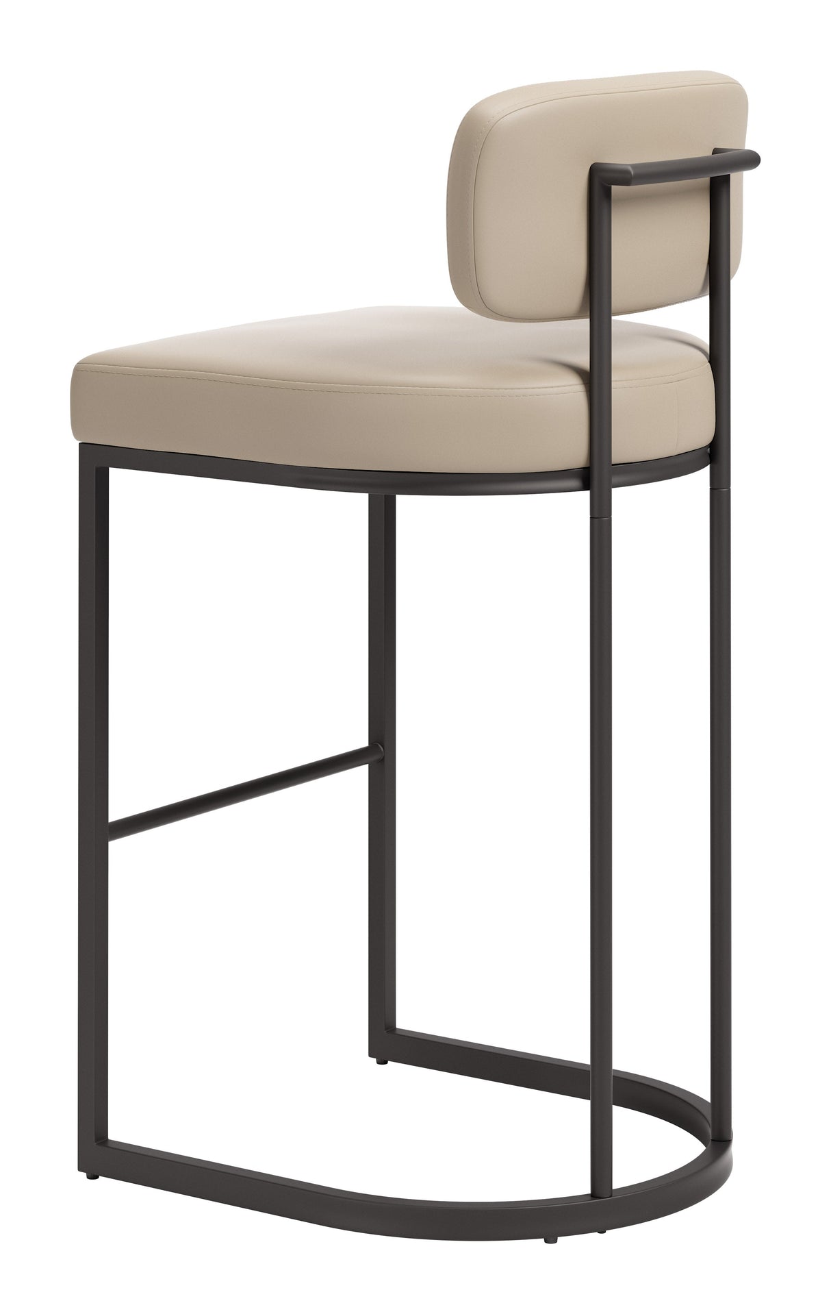 Velar Beige & Gray Barstool (Set of 2) by Zuomod at Eve Furniture