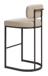 Velar Beige & Gray Barstool (Set of 2) by Zuomod at Eve Furniture
