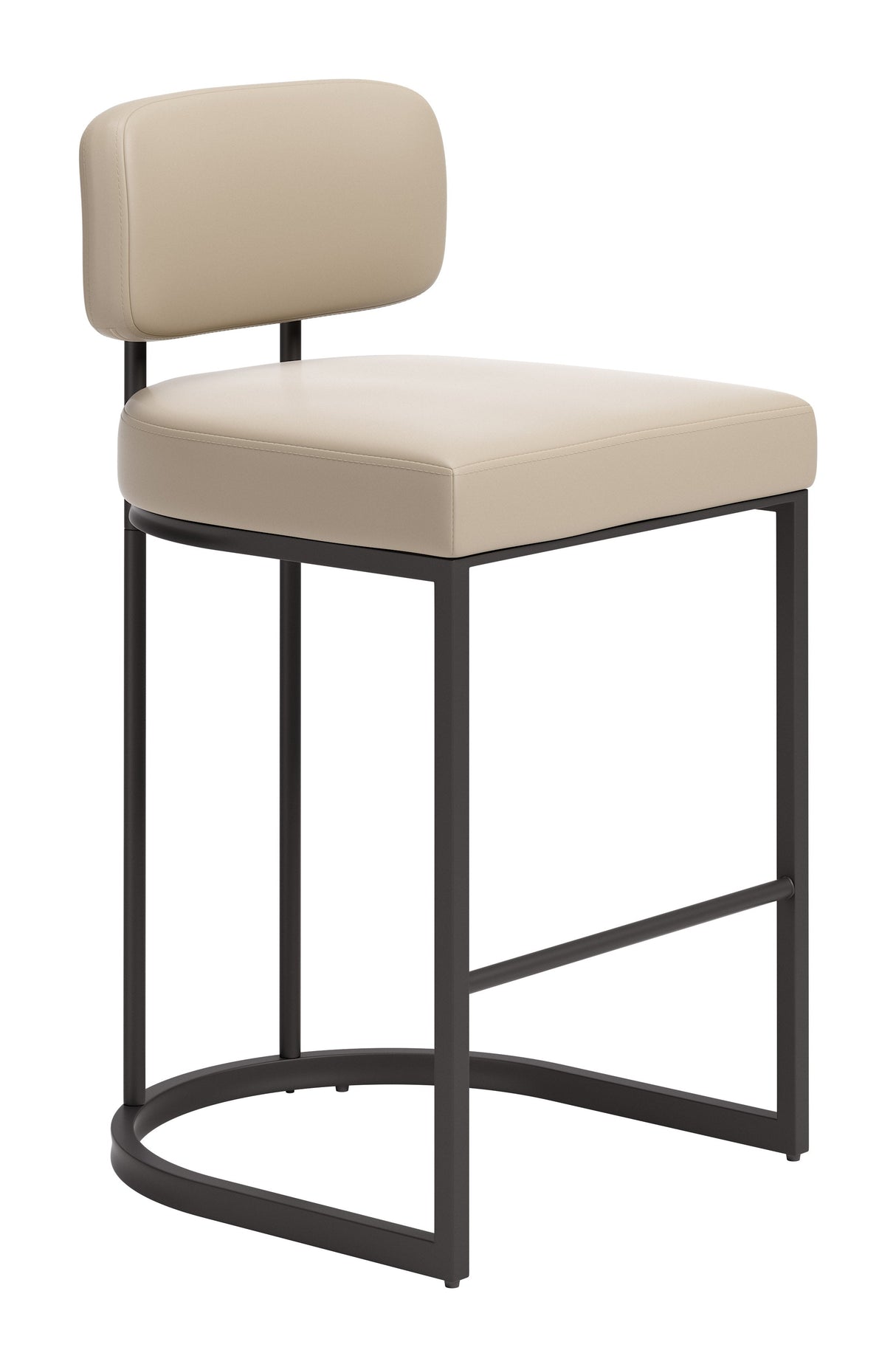 Velar Beige & Gray Counter Stool (Set of 2) by Zuomod at Eve Furniture