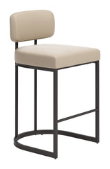 Velar Beige & Gray Counter Stool (Set of 2) by Zuomod at Eve Furniture