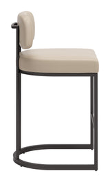 Velar Beige & Gray Counter Stool (Set of 2) by Zuomod at Eve Furniture