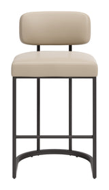 Velar Beige & Gray Counter Stool (Set of 2) by Zuomod at Eve Furniture