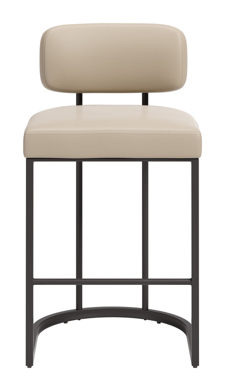 Velar Beige & Gray Counter Stool (Set of 2) by Zuomod at Eve Furniture