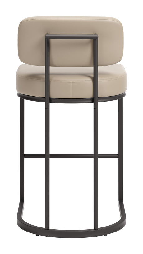 Velar Beige & Gray Counter Stool (Set of 2) by Zuomod at Eve Furniture