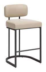 Velar Beige & Gray Counter Stool (Set of 2) by Zuomod at Eve Furniture