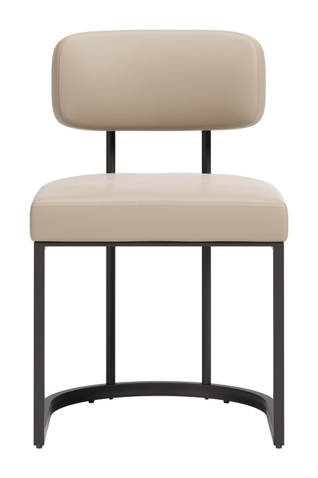 Velar Beige & Gray Dining Chair (Set of 2) by Zuomod at Eve Furniture