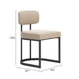 Velar Beige & Gray Dining Chair (Set of 2) by Zuomod at Eve Furniture