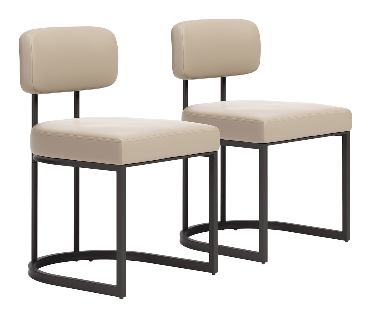 Velar Beige & Gray Dining Chair (Set of 2) by Zuomod at Eve Furniture