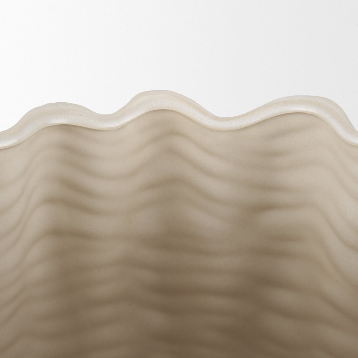 Velia Short Seashell Sculptural Cream Glazed Ceramic Vase by Mercana at Eve Furniture