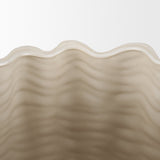 Velia Short Seashell Sculptural Cream Glazed Ceramic Vase by Mercana at Eve Furniture