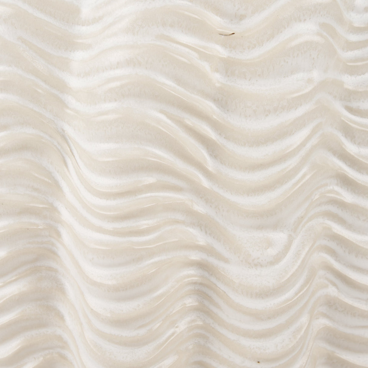 Velia Short Seashell Sculptural Cream Glazed Ceramic Vase by Mercana at Eve Furniture