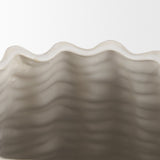 Velia Tall Seashell Sculptural Cream Glazed Ceramic Vase by Mercana at Eve Furniture