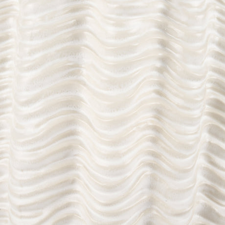 Velia Tall Seashell Sculptural Cream Glazed Ceramic Vase by Mercana at Eve Furniture
