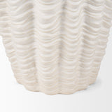Velia Tall Seashell Sculptural Cream Glazed Ceramic Vase by Mercana at Eve Furniture