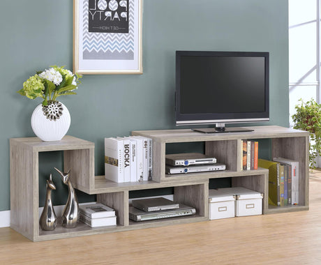 Velma Convertable Bookcase/TV Console Gray Driftwood