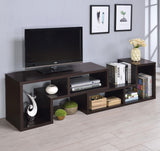 Velma Convertible TV Console/Bookcase Cappuccino