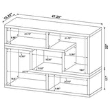 Velma Convertible TV Console/Bookcase White