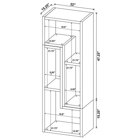 Velma White Convertible TV Console/Bookcase by Coaster at Eve Furniture