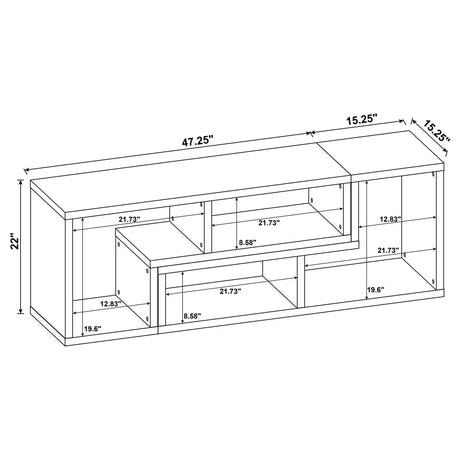 Velma White Convertible TV Console/Bookcase by Coaster at Eve Furniture