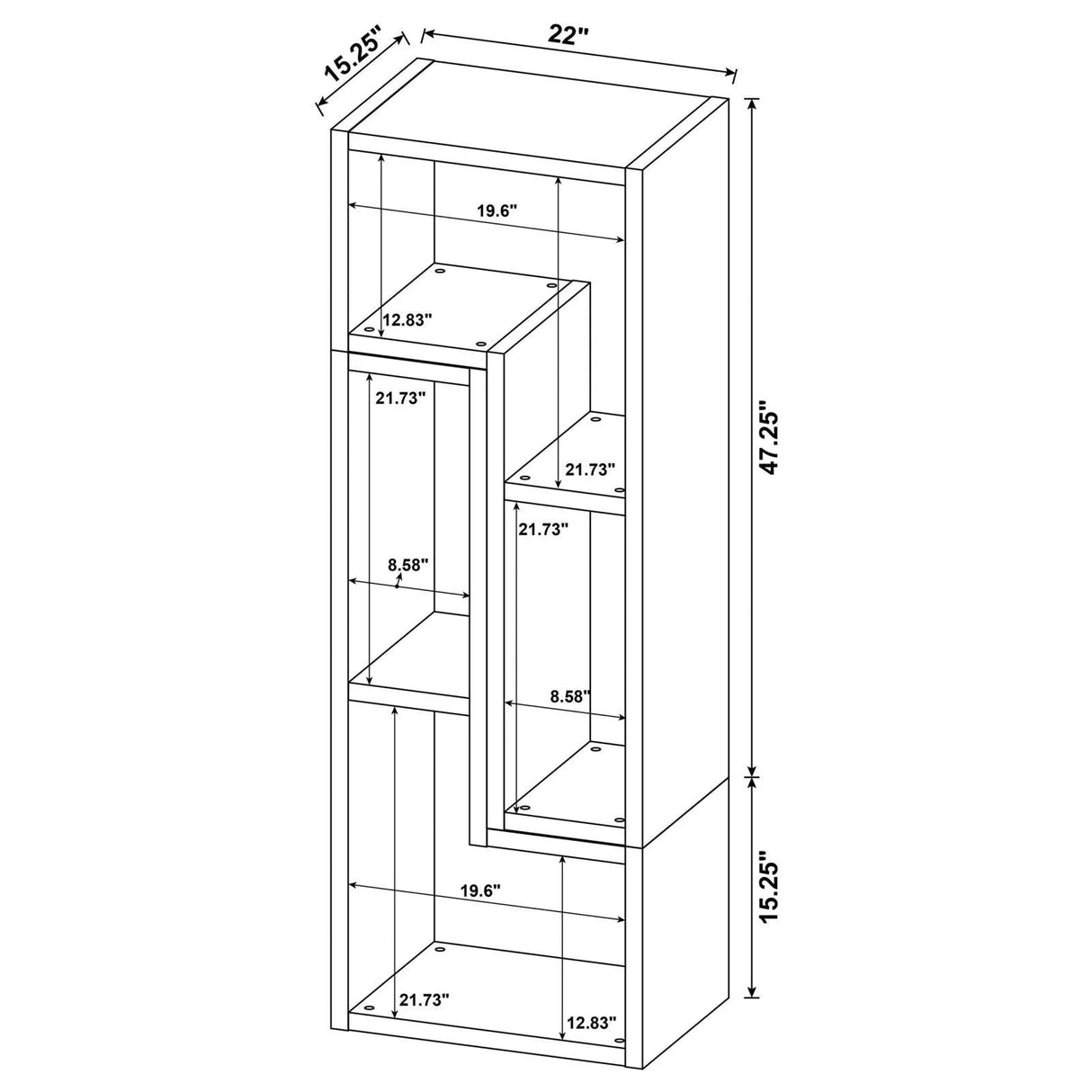 Velma White Convertible TV Console/Bookcase by Coaster at Eve Furniture