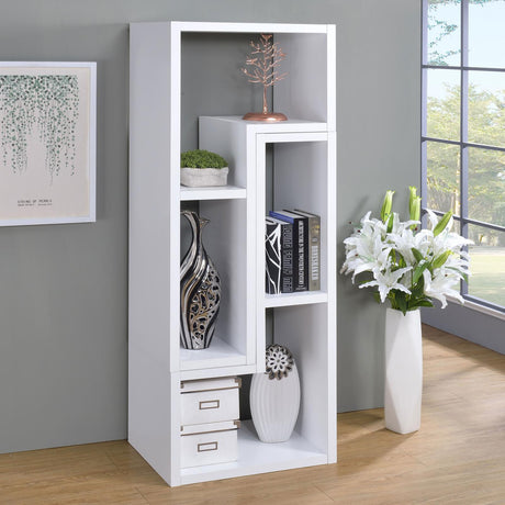 Velma White Convertible TV Console/Bookcase by Coaster at Eve Furniture