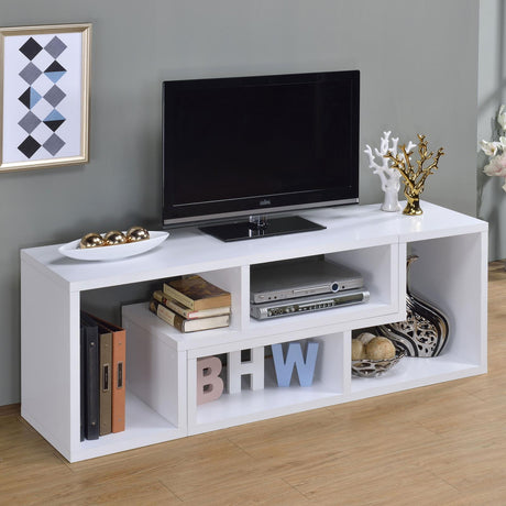 Velma White Convertible TV Console/Bookcase by Coaster at Eve Furniture
