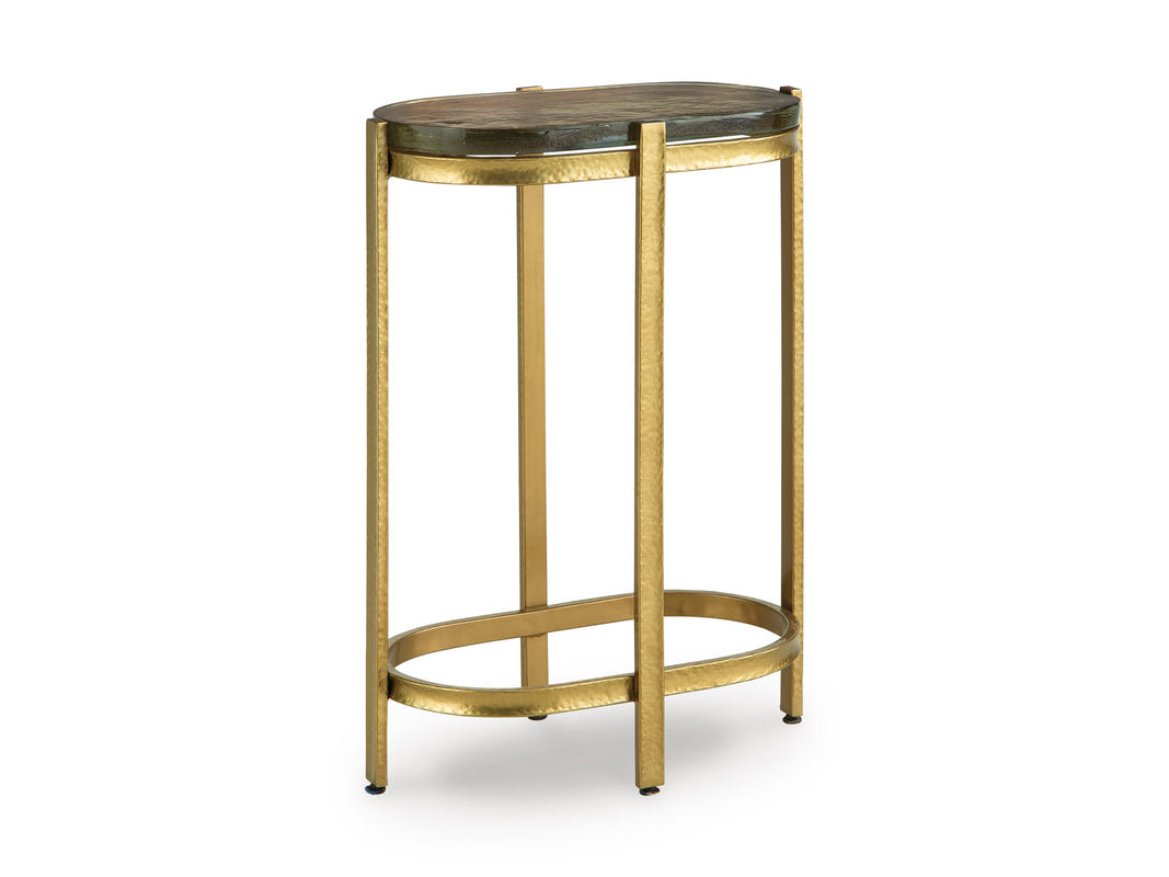 Velmont Gold Finish Accent Table