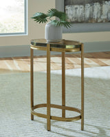 Velmont Gold Finish Accent Table