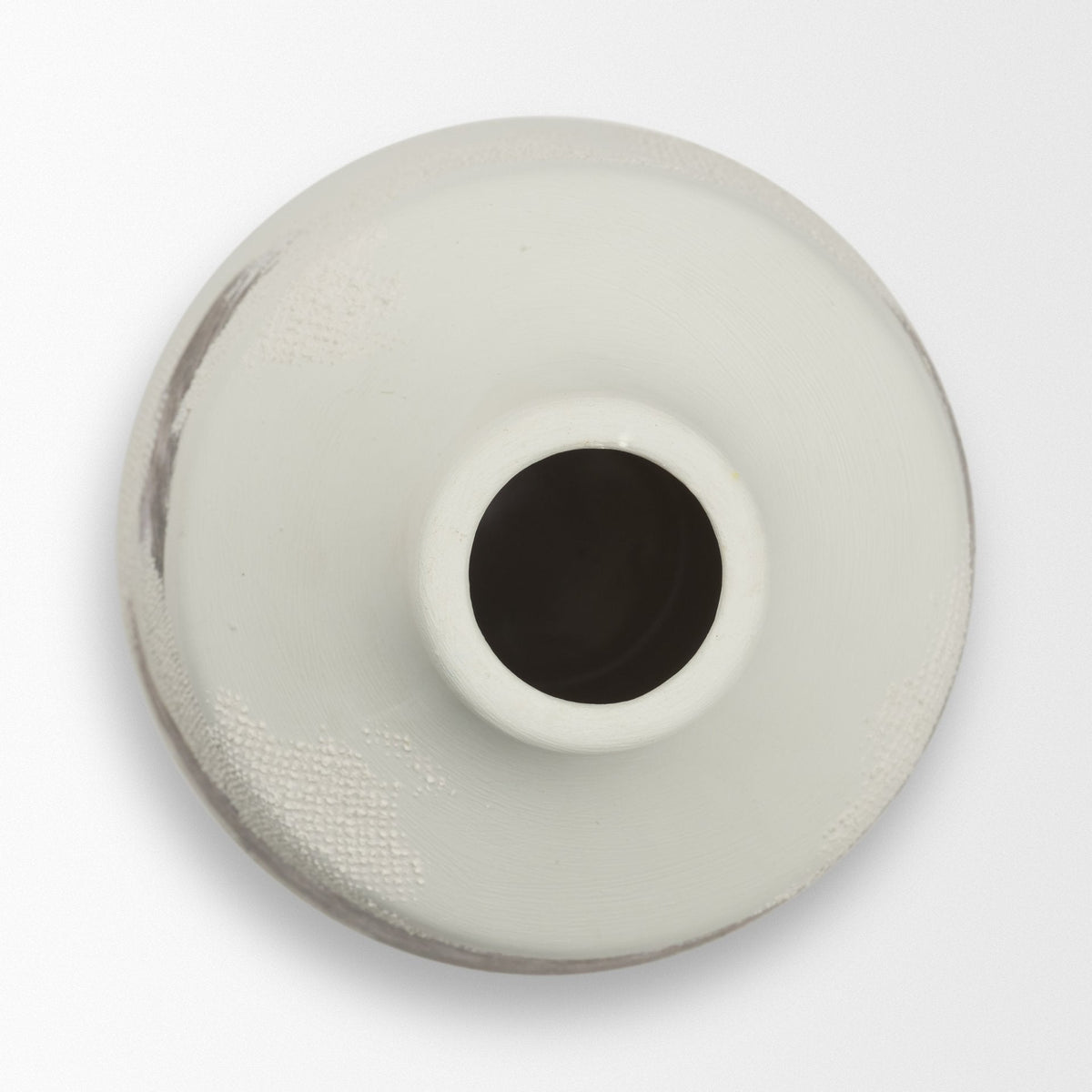 Velo 11.8H White w/Green Hand-Painted Terracotta Decorative Vase by Mercana at Eve Furniture