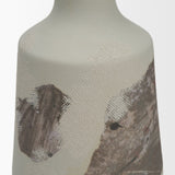 Velo 11.8H White w/Green Hand-Painted Terracotta Decorative Vase by Mercana at Eve Furniture