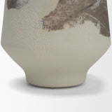 Velo 11.8H White w/Green Hand-Painted Terracotta Decorative Vase by Mercana at Eve Furniture